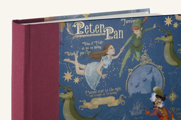 Bezauberndes Fotoalbum "Peter Pan" bordeaux , besonderes Album, Handarbeit